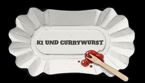 Currywurst auf einem Teller